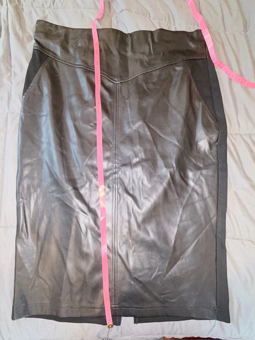 River Island Plus Black Faux Leather Midi Pencil Skirt Size 18 NWT - Picture 8 of 8